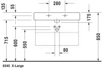 Vorschau: Duravit Vero Waschtisch rechteckig 80x47cm, 1 Hahnloch, mit Überlauf, WonderGliss, weiß 04548000001