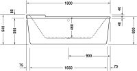 Vorschau: Duravit Starck freistehende Badewanne oval 180x80cm, weiß