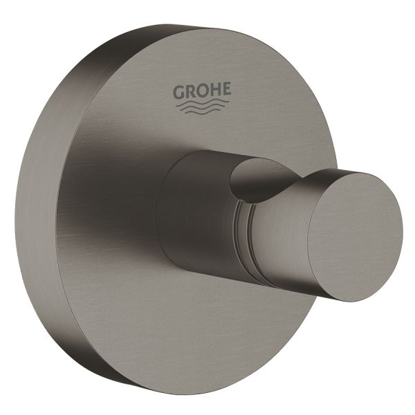 Grohe Essentials Bademantelhaken, hard graphite gebürstet