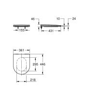 Vorschau: Grohe Essence WC-Sitz, Soft Close, abnehmbar, weiß