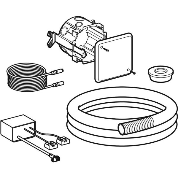 Geberit Rohbauset mit Netzteil, für WC-Steuerungen mit elektronischer Spülauslösung, 12 V