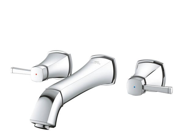 Grohe Grandera 3-Loch-Waschtisch-Wandbatterie L-Size, Ausladung 234mm