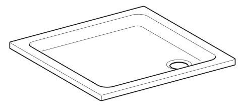 Geberit Renova quadratische Duschwanne 80x80cm, weiß glänzend_2