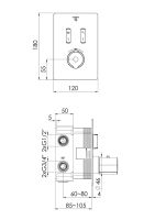 Vorschau: Steinberg Serie 390 slidetronic Fertigmontageset für Unterputzthermostat