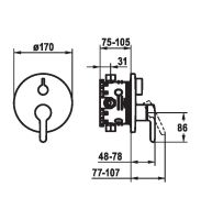 Vorschau: KWC WAMAS 2.0 Fertigmontageset Einhand-Wannenbatterie, mit Sicherungseinrichtung, chrom