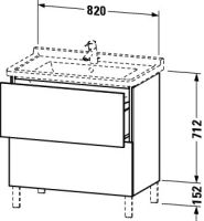 Vorschau: Duravit L-Cube Waschtischunterschrank bodenstehend 82x47cm mit 2 Schubladen für Starck 3 030480