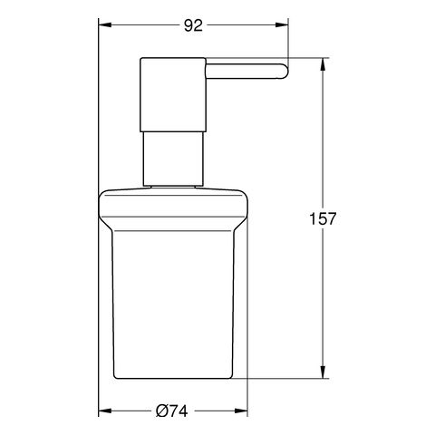 Grohe Essentials Seifenspender, Glas, supersteel