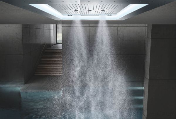 Grohe Rainshower Aqua 40" AquaSymphony Deckenbrause mit LED-Beleuchtung, 6+ Strahlarten, chrom