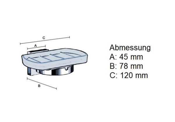 Smedbo House Seifenhalter, chrom/satiniert