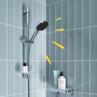 Grohe QuickFix Vitalio Comfort 110 Brausestangenset 600 inkl. Handbrause 2 Strahlarten & Schlauch, chrom 2639810E 