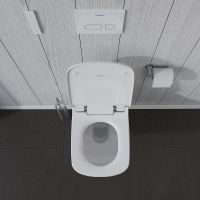 Vorschau: Duravit DuraStyle Wand-WC für Dusch-WC Sitz SensoWash® 62x37,6cm, eckig, weiß