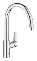 Vorschau: Grohe BauEdge Einhand-Küchenarmatur mit C-Auslauf, ausziehbar, chrom 30536000