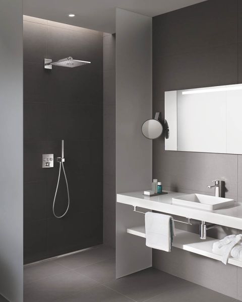 Grohe Grohtherm SmartControl Duschsystem Unterputz mit Rainshower SmartActive 310 Cube, chrom