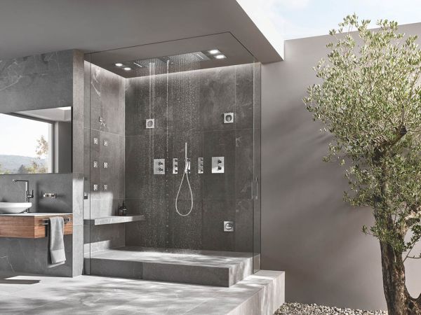 Grohe Rainshower Aqua Mono Deckenbrause inkl. Rohbau-Set, 1 Strahlart, chrom