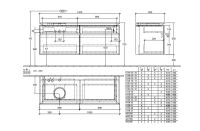 Vorschau: Villeroy&Boch Legato Waschtischunterschrank 140x50cm für Aufsatzwaschtisch, 4 Auszüge glossy white B58800DH1