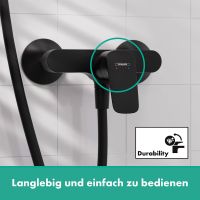 Vorschau: Hansgrohe Logis Einhebel-Duscharmatur Aufputz, schwarz matt