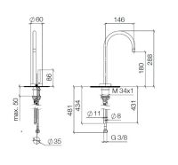 Vorschau: Dornbracht Tara hot & cold water dispenser Küchenarmatur