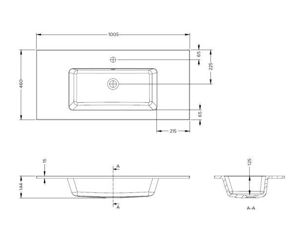 RIHO Spring Dew Waschtisch mit Unterschrank 100x46cm & Spiegelschrank