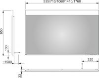 Vorschau: Keuco Edition 400 Lichtspiegel DALI-steuerbar, silber-gebeizt-eloxiert, 141x65cm