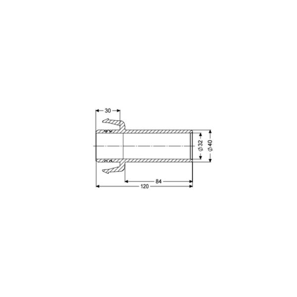Kessel Adapter für Druckanschluss, DN 32, PE