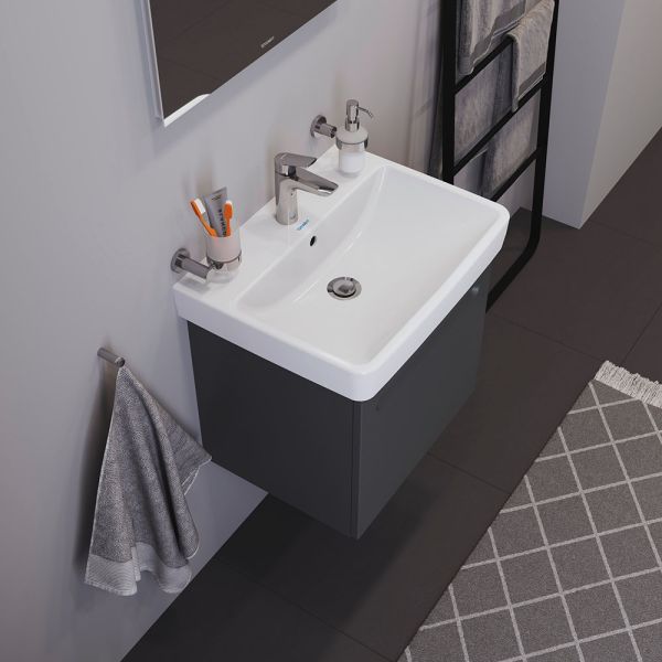 Duravit No.1 Waschtisch rechteckig 60x46cm, mit Hahnloch, mit Überlauf, weiß 2375600000