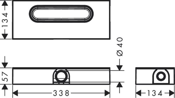 Axor uBox universal Grundkörper Duschrinne Ablaufgehäuse für flache Installation