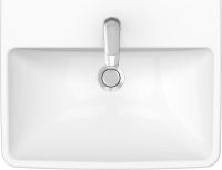 Vorschau: Duravit No.1 Waschtisch rechteckig 60x46cm, mit Hahnloch, mit Überlauf, weiß 2375600000