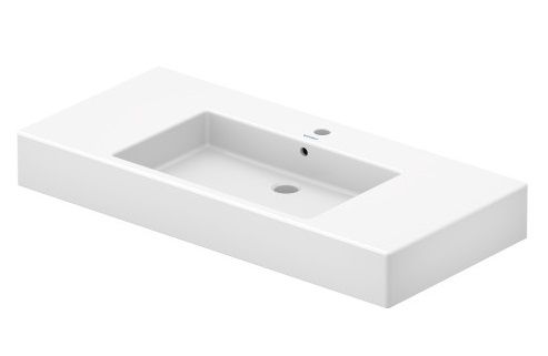 Duravit Vero Waschtisch rechteckig 105x49cm, mit 1 Hahnloch und Überlauf, weiß 0329100000