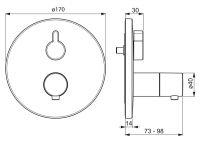 Vorschau: Hansa Hansavarox Pro Fertigmontageset 2 Verbraucher Wannen u. Brause-Thermostat., rund, chrom