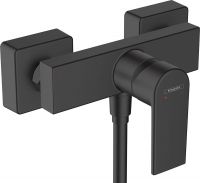 Vorschau: Hansgrohe Pulsify Duschset mit Duschstange 65cm und Vernis Shape Duscharmatur, schwarz matt