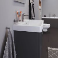 Vorschau: Duravit No.1 Waschtisch rechteckig 65x46cm, mit Hahnloch, mit Überlauf, weiß 2375650000