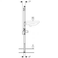 Vorschau: Geberit Duofix Element für Waschtisch, 130cm, AP-Wandarmatur