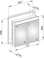 Vorschau: Keuco Edition 400 Spiegelschrank für Wandeinbau 71x65cm