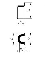 Vorschau: Avenarius Universal Wandhalter mit 2 Haken selbstklebend, chrom