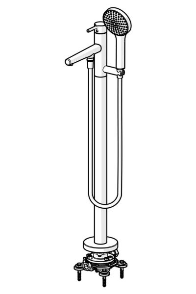 Hansa Hansavantis Style Einhand-Wannen-Batterie, bodenstehend, chrom