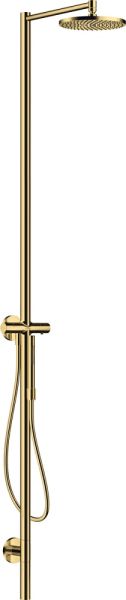 Axor Starck Duschsäule mit Thermostat und Kopfbrause 240 1jet, polished gold-optic 12672990