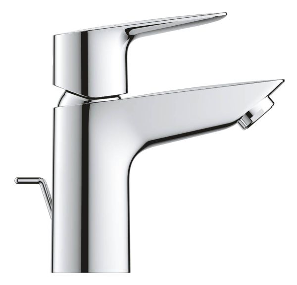 Grohe BauEdge Waschtischarmatur S-Size mit Ablaufgarnitur, LowFlow 3,5 l/min, chrom