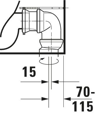 Duravit White Tulip Stand-WC für Kombination, Tiefspüler, spülrandlos, weiß