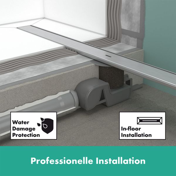 Hansgrohe RainDrain Allround Komplettset Duschrinne 120cm für Standard-/flache Installation