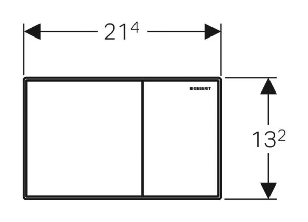 Geberit Sigma60 Betätigungsplatte für 2-Mengen-Spülung, flächenbündig