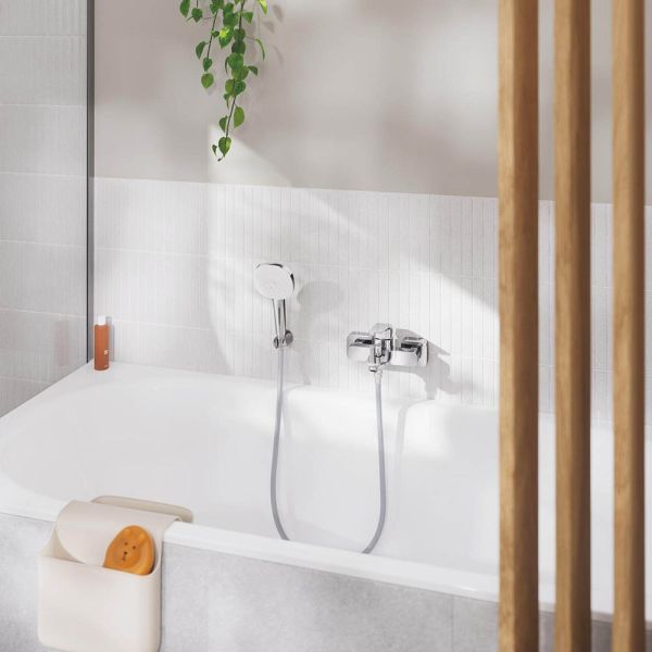 Grohe Tempesta Cube 110 Wandhalterset mit Brauseschlauch 150cm, 3 Strahlarten, 7,4 l/min, chrom