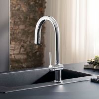 Vorschau: Hansgrohe Aqittura M91 Küchenarmatur mit FilterSystem 210 Ausziehauslauf 1jet sBox, chrom 76826000