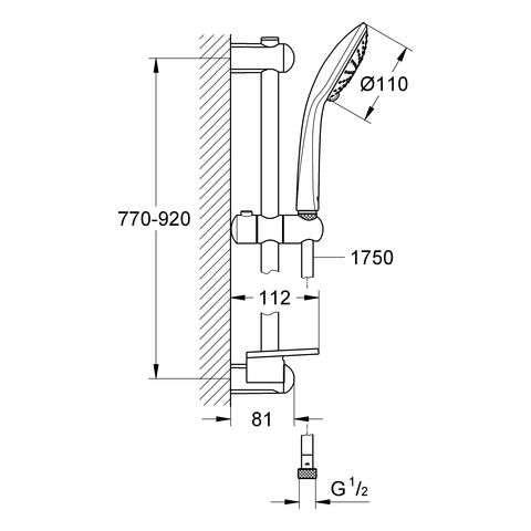 Grohe Euphoria 110 Duo Brausestangenset 90cm, chrom