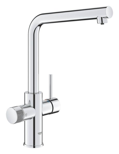 Grohe Blue Pure Minta Küchenarmatur mit Filterfunktion, schwenkbarer L-Auslauf, chrom 30588000 