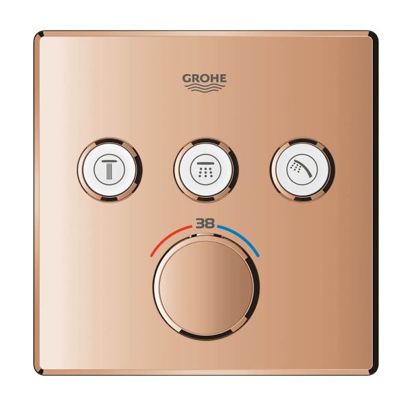 Grohe Grohtherm SmartControl Thermostat, 3 Verbraucher, eckig