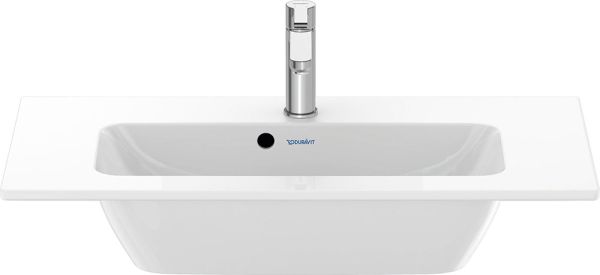 Duravit ME by Starck Waschtisch rechteckig 83x40cm, 1 Hahnloch, mit Überlauf, weiß 2342830000