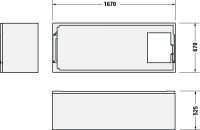 Vorschau: Duravit No.1 Badewannenträger 167x67x51,5cm für Badewanne 700489, weiß