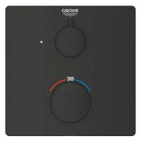 Vorschau: Grohe Grohtherm Thermostat-Brausebatterie eckig, matt black