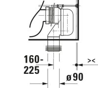 Vorschau: Duravit ME by Starck Stand-WC für Kombination, Tiefspüler, spülrandlos, weiß