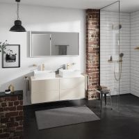 Vorschau: Hansgrohe Xevolos E Waschtischunterschrank 137cm für 2 Aufsatzwaschtischen und Konsole, 4 Schubkäste